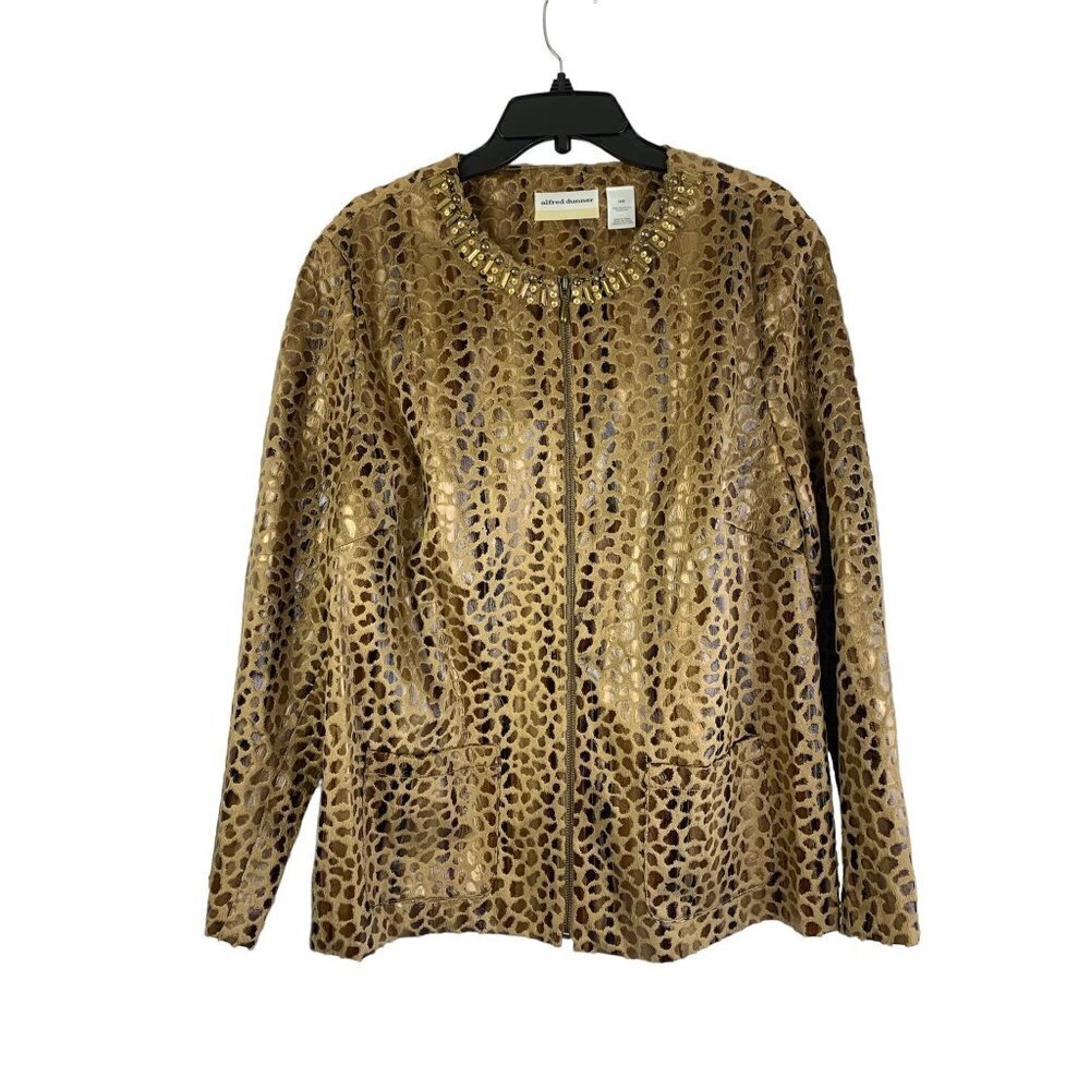 Alfred Dunner Women's Animal Print Jacket